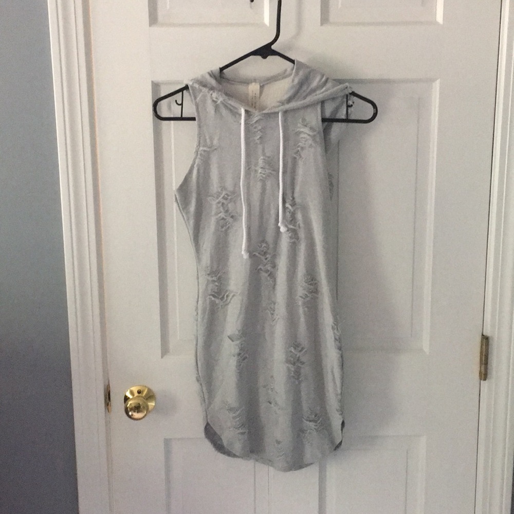 Beach cover up, casual dress with hood